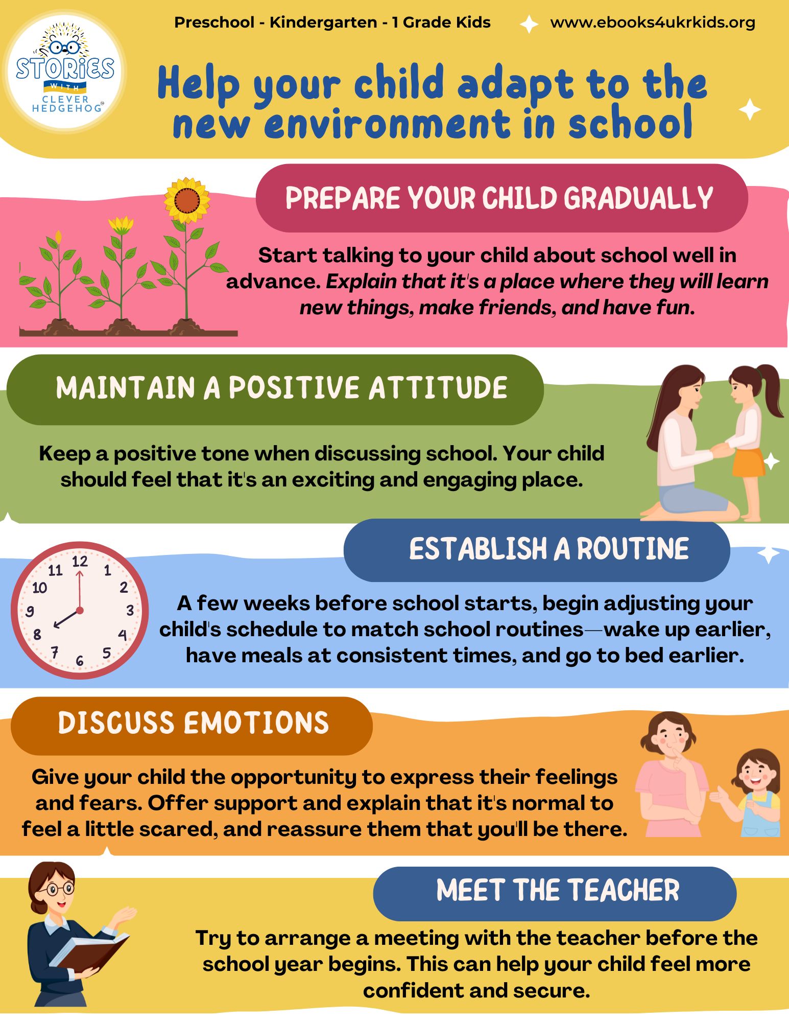 Help your child adapt to the new environment in school - TIPS FOR PARENTS