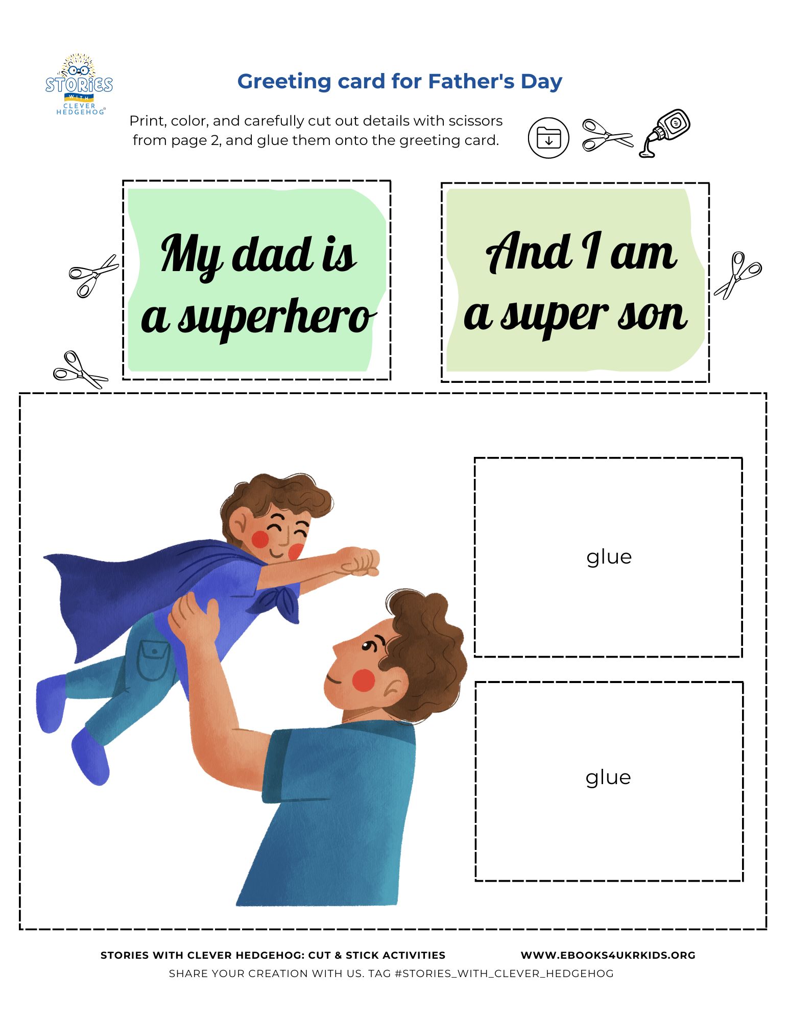 Greeting card for Father's Day 